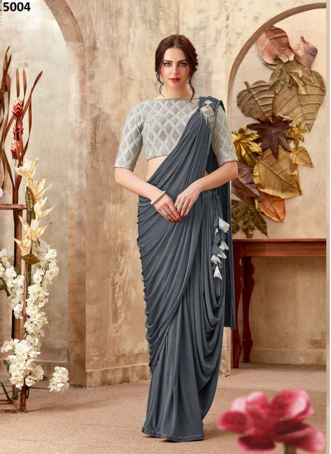 MOHMANTHAN MARIPOSA Latest Designer Fancy Party Wear Lycra Cord And Bead Embroidery Cut Daana HandWork Heavy Saree Collection